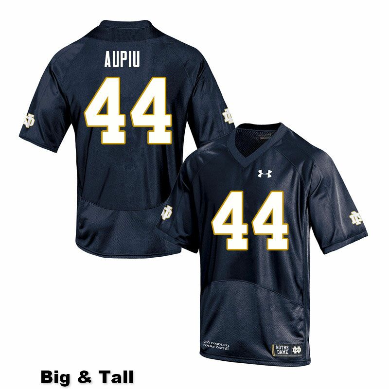 Men's NCAA Notre Dame Fighting Irish #44 Devin Aupiu Stitched College Under Armour Authentic Navy Big & Tall Football Jersey OO10T77OQ